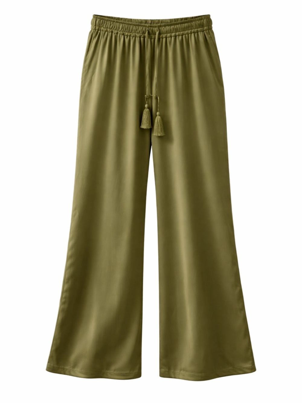 Emproved Olive Wide Leg Pants XS NWT Tassel